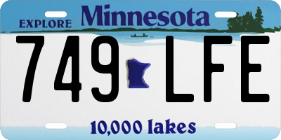 MN license plate 749LFE