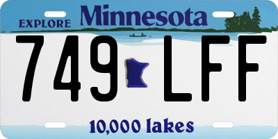 MN license plate 749LFF