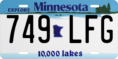 MN license plate 749LFG
