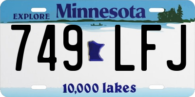 MN license plate 749LFJ