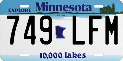 MN license plate 749LFM
