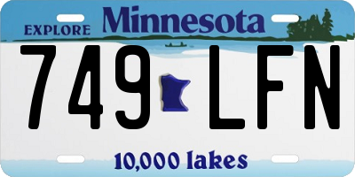 MN license plate 749LFN