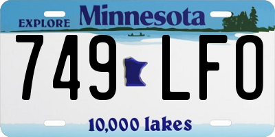 MN license plate 749LFO