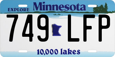 MN license plate 749LFP