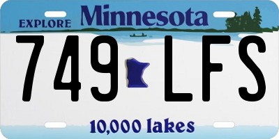 MN license plate 749LFS
