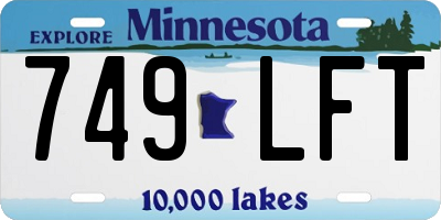 MN license plate 749LFT