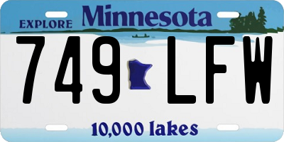 MN license plate 749LFW