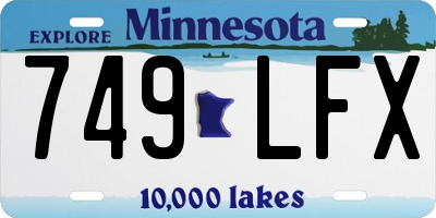 MN license plate 749LFX