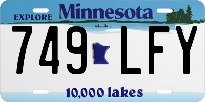 MN license plate 749LFY