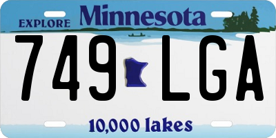 MN license plate 749LGA