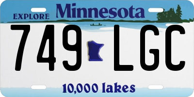 MN license plate 749LGC