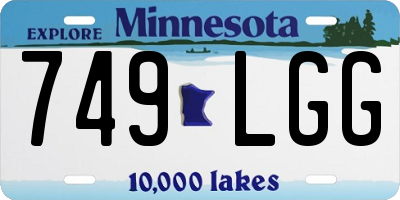 MN license plate 749LGG