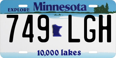 MN license plate 749LGH