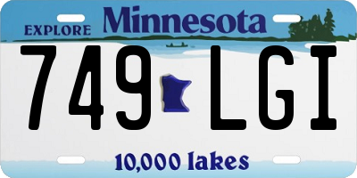 MN license plate 749LGI