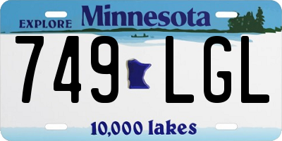 MN license plate 749LGL