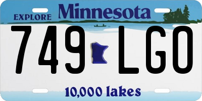 MN license plate 749LGO