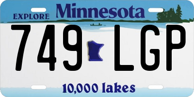 MN license plate 749LGP