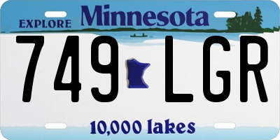 MN license plate 749LGR