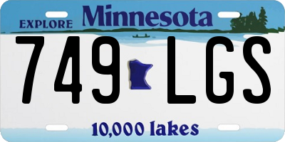MN license plate 749LGS