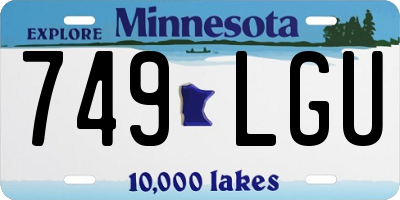 MN license plate 749LGU