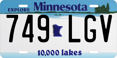 MN license plate 749LGV