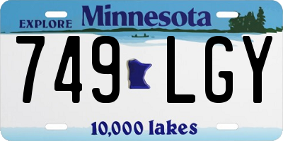 MN license plate 749LGY