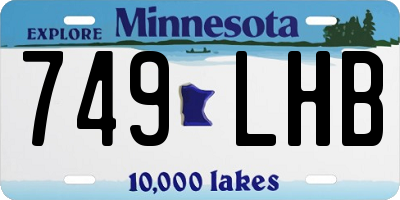 MN license plate 749LHB