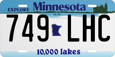 MN license plate 749LHC