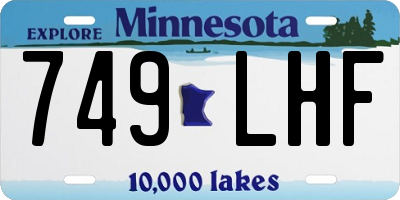 MN license plate 749LHF
