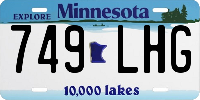MN license plate 749LHG