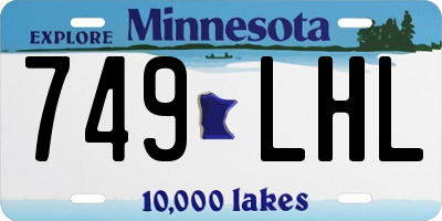 MN license plate 749LHL