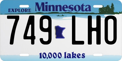 MN license plate 749LHO