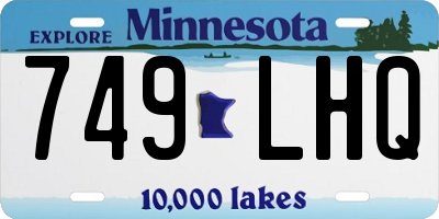 MN license plate 749LHQ