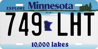 MN license plate 749LHT