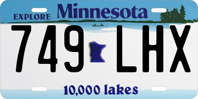 MN license plate 749LHX
