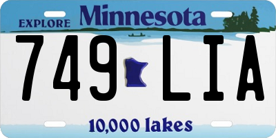 MN license plate 749LIA