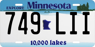 MN license plate 749LII