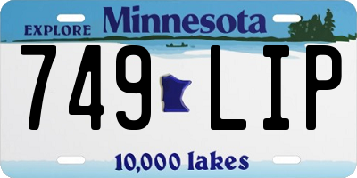 MN license plate 749LIP