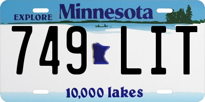 MN license plate 749LIT