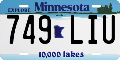 MN license plate 749LIU
