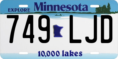 MN license plate 749LJD