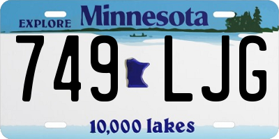 MN license plate 749LJG