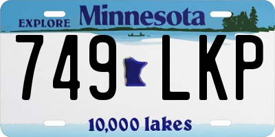 MN license plate 749LKP