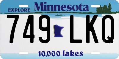MN license plate 749LKQ