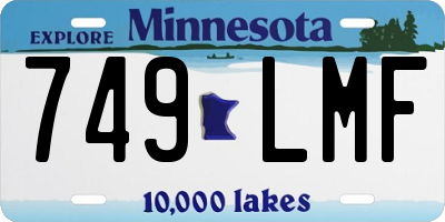 MN license plate 749LMF