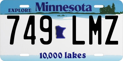 MN license plate 749LMZ