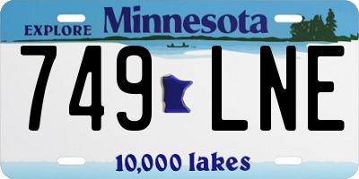 MN license plate 749LNE