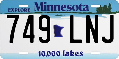 MN license plate 749LNJ