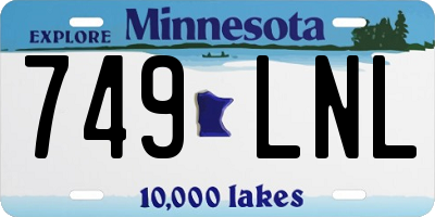 MN license plate 749LNL