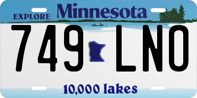 MN license plate 749LNO